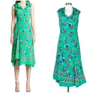 Ralph Lauren | Collection Ashita Silk Purple Label Floral Ruffle Midi Dress 4